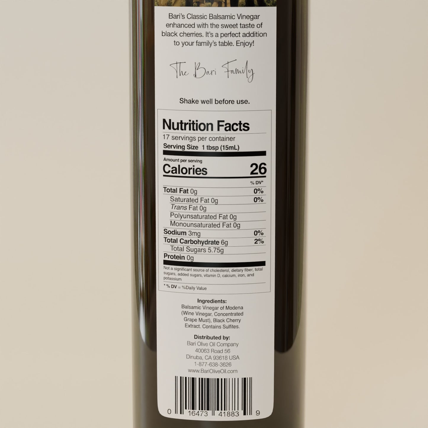 Black Cherry Balsamic Vinegar - 250mL