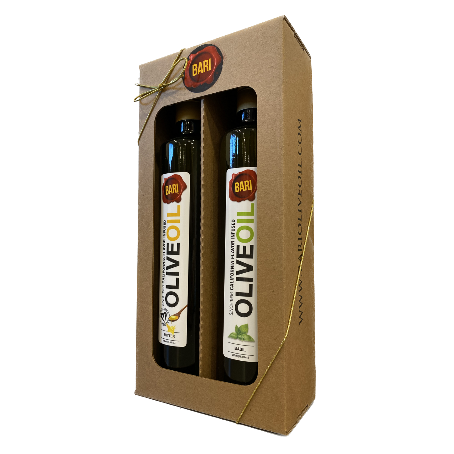 Olive Oil Gift Box (Kraft) - Two 500mL Bottles