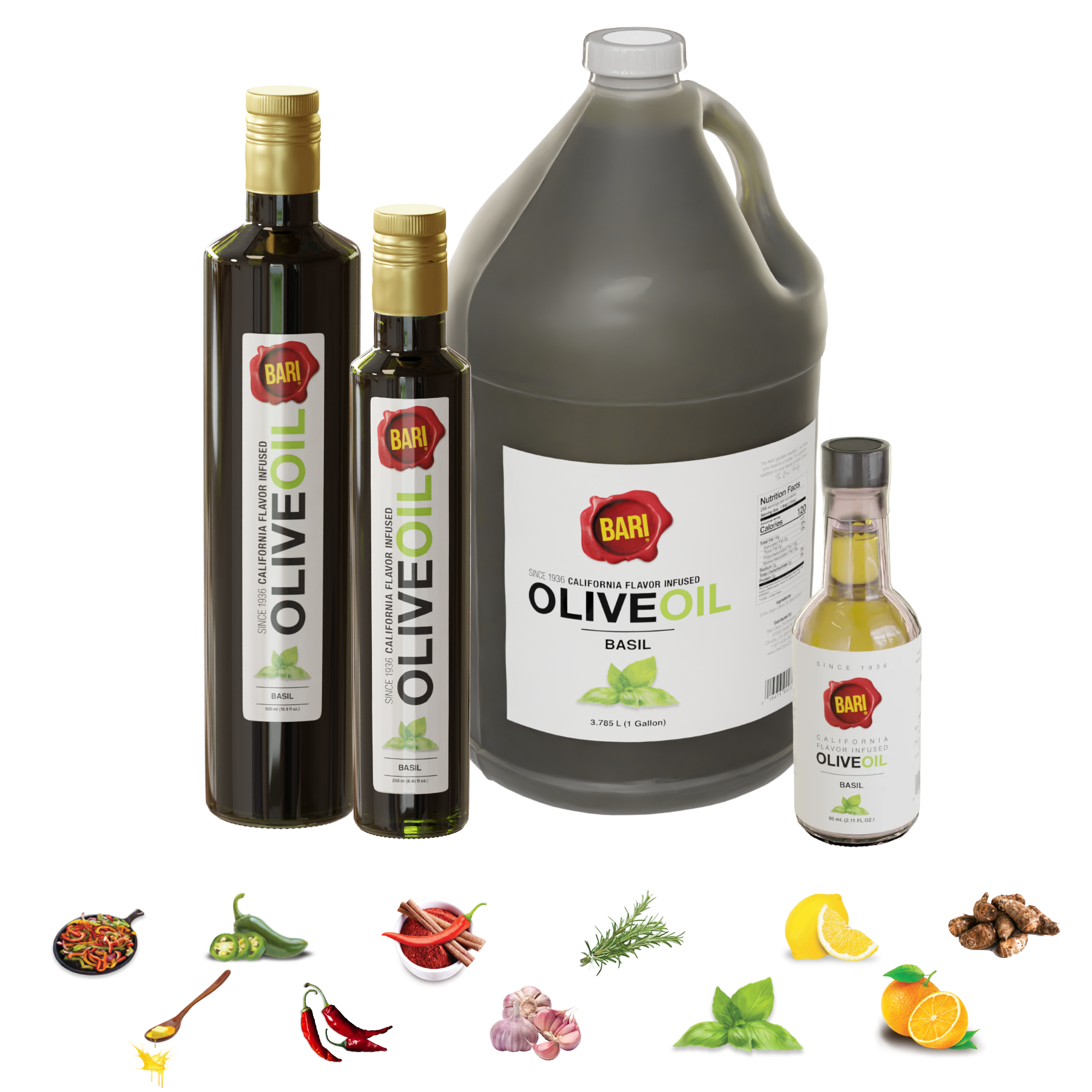California Flavor Infused Olive Oil – Bari Olive Oil Company