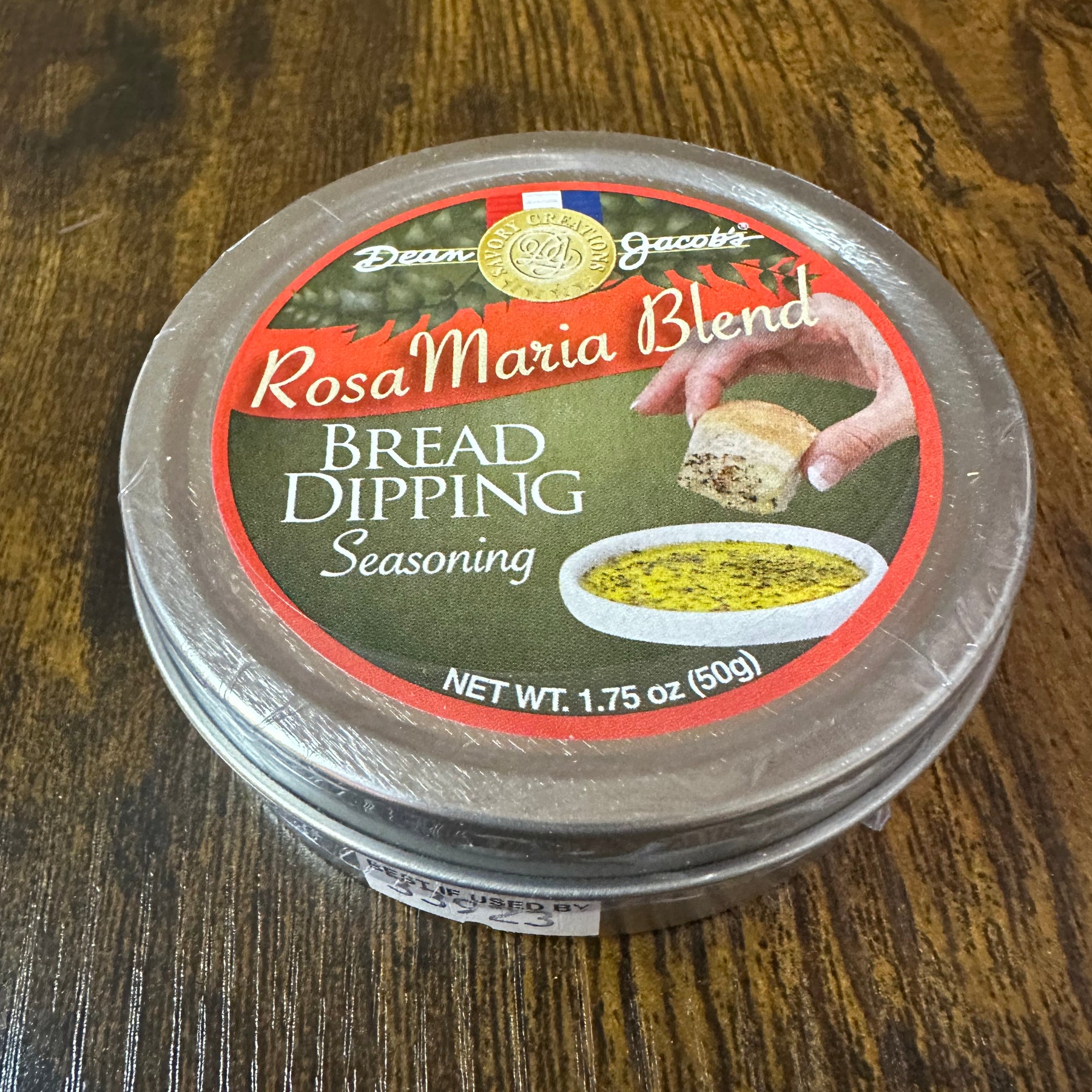 Bari Bread Dipping tin - Rosa Maria Blend on table