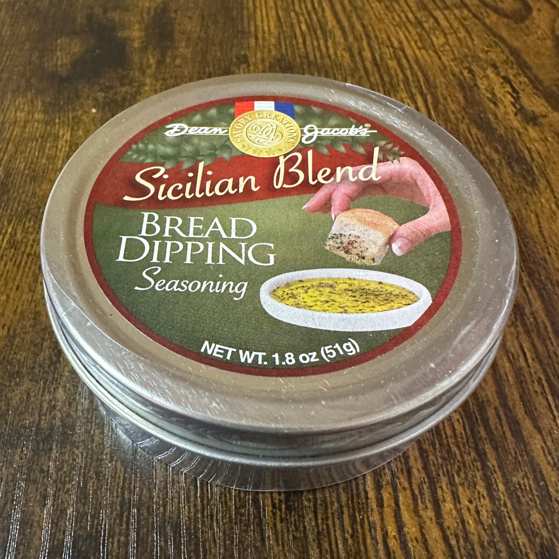 Bari Bread Dipping tin - Sicilian Blend on table