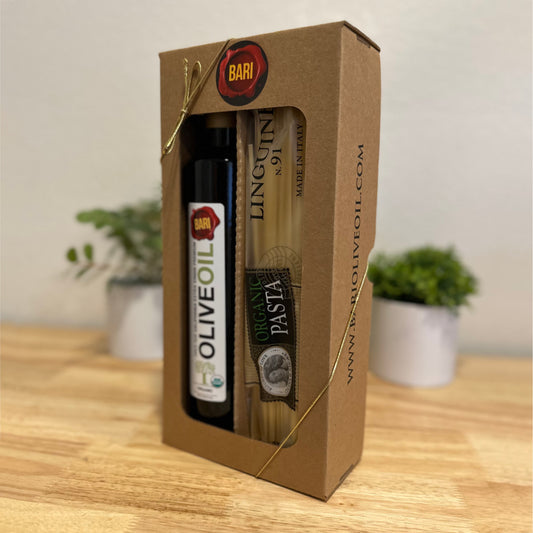 One 500mL Bottle with Organic Pasta Gift Box