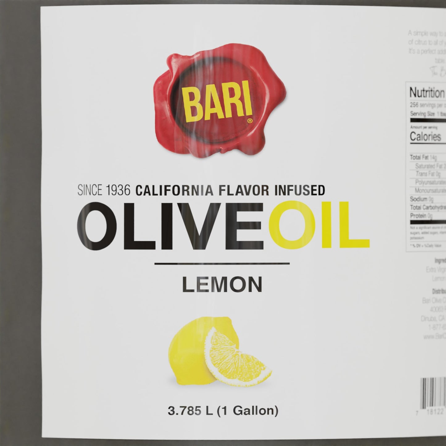 Lemon Infused Olive Oil - 1 Gal