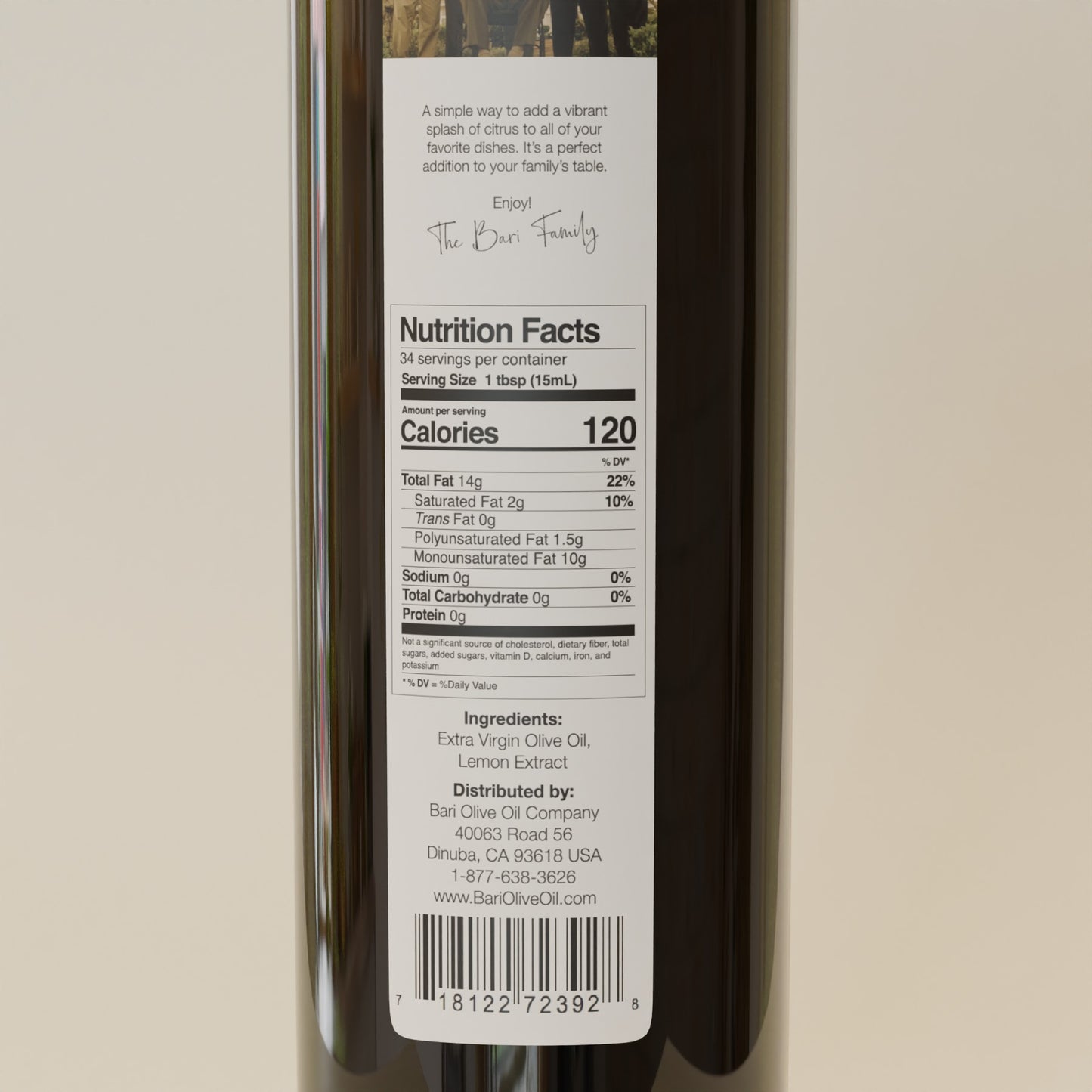 Lemon Infused Olive Oil - 500mL