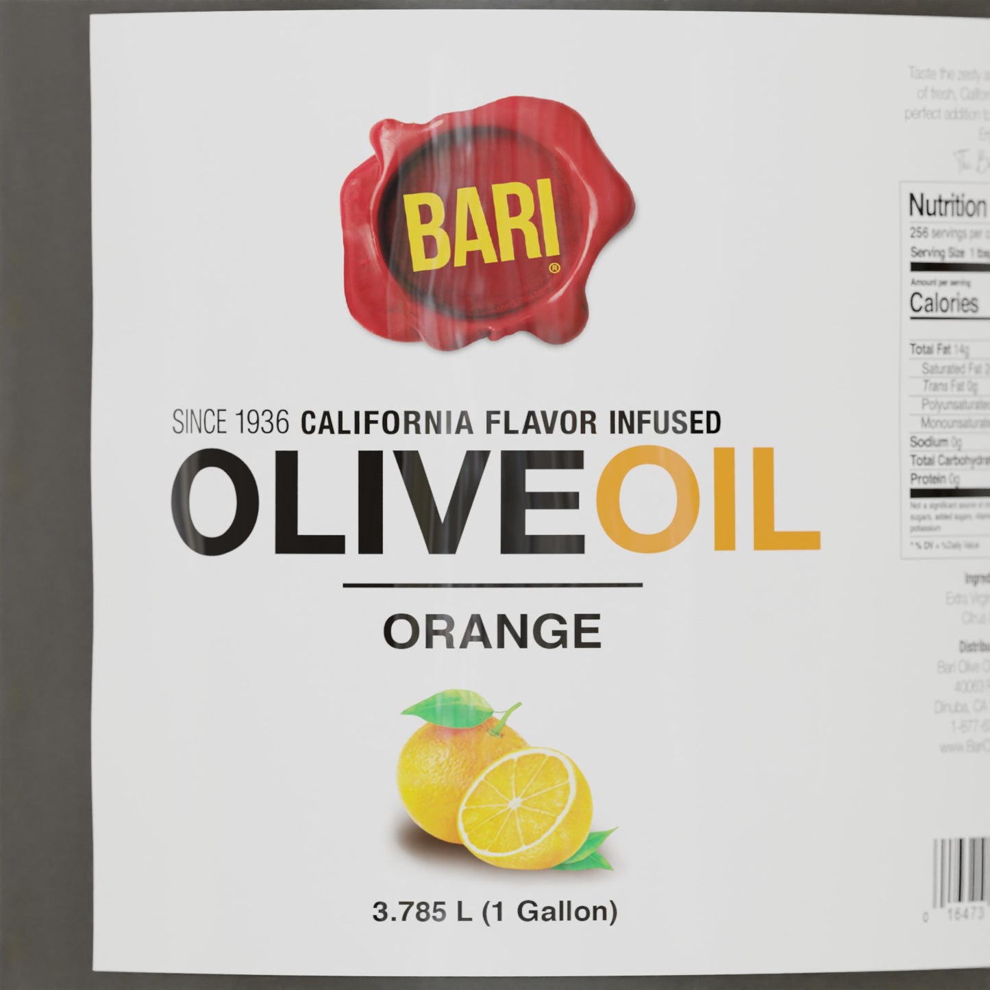 Orange Infused Olive Oil - 1 Gal