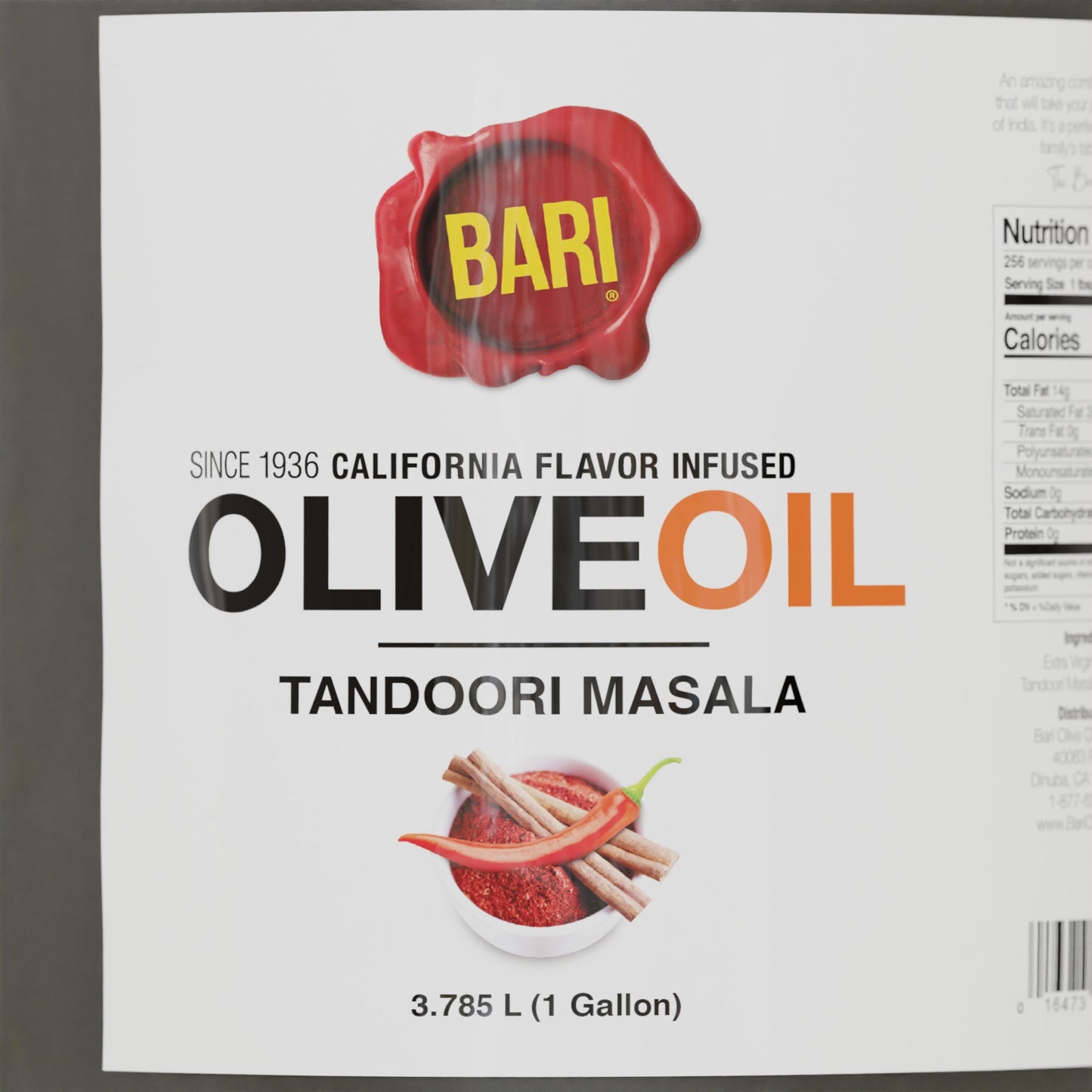 Tandoori Infused Olive Oil - 1 Gal