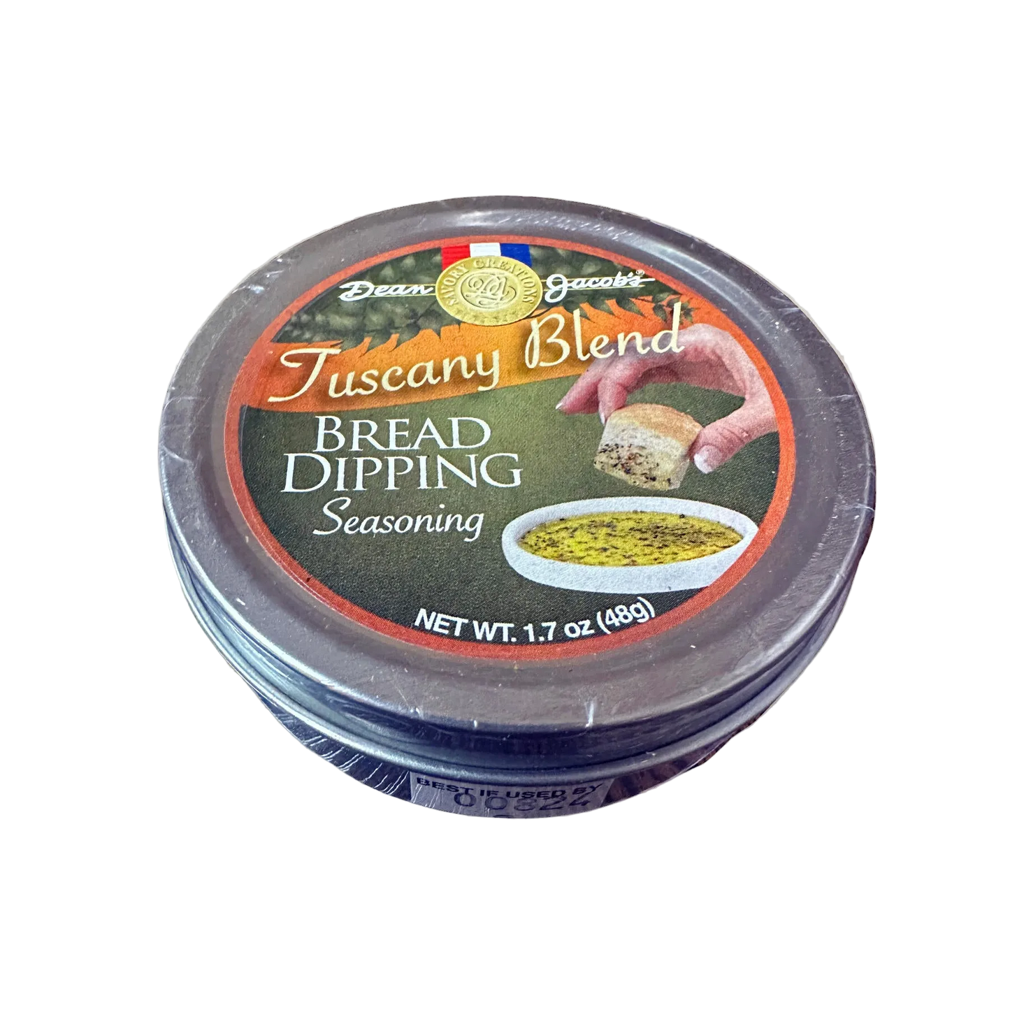 Tuscany Blend bread dipping seasoning container on a white background