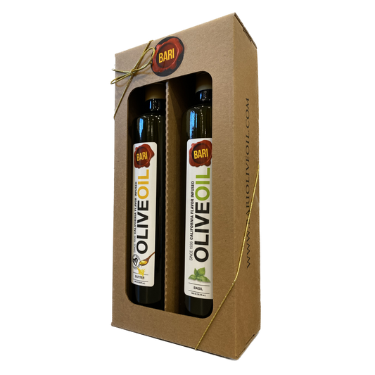 Olive Oil Gift Box (Kraft) - Two 500mL Bottles